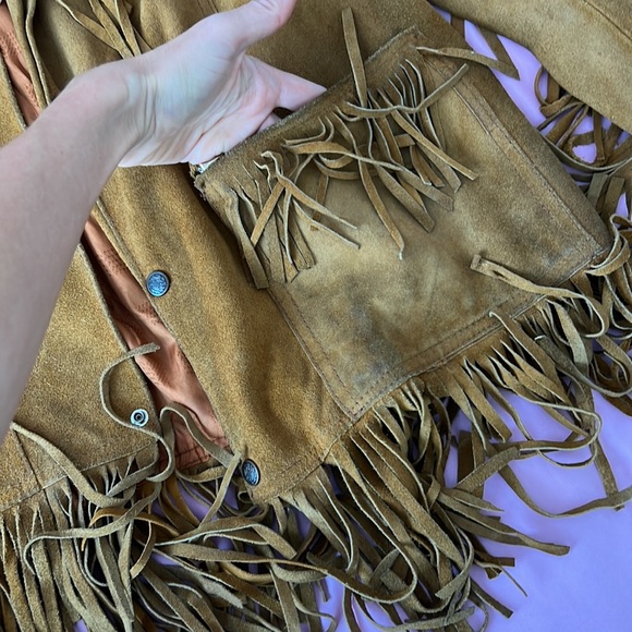 Vintage Suede Fringe Leather Jacket - Picture 3 of 5